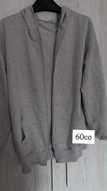 Набор одежды: 1) Толстовка на молнии, светло-серая - Прямой крой at lalafo.kg Набор одежды: 1) Толстовка на молнии, светло-серая - Прямой крой