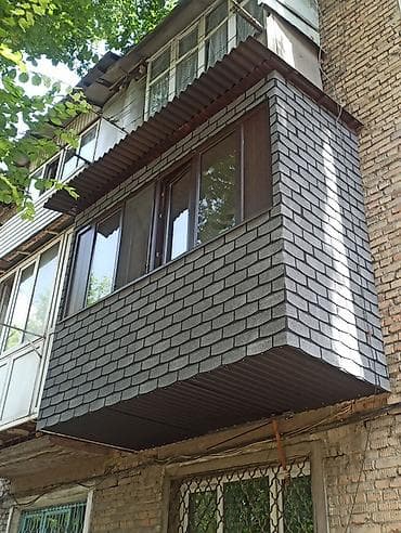 Обшивка и остекление балконов/лоджий под ключ. - Внешняя отделка at lalafo.kg Обшивка и остекление балконов/лоджий под ключ. - Внешняя отделка