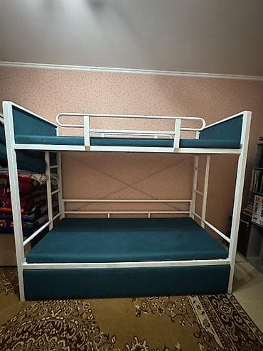 Продаётся двухъярусная кровать с раскладным диваном внизу — 3 спальных at lalafo.kg Продаётся двухъярусная кровать с раскладным диваном внизу — 3 спальных
