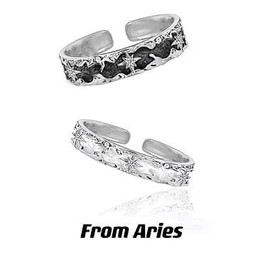 Открытые кольца From Aries - Дизайн: широкие регулируемые at lalafo.kg Открытые кольца From Aries - Дизайн: широкие регулируемые