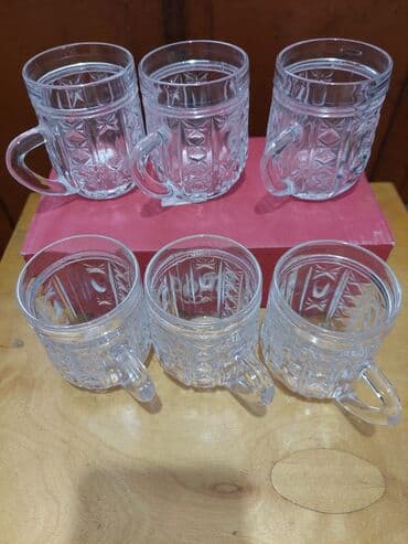 КРУЖЕЧКИ хрустальные советские новые. уже антиквариат. из страны at lalafo.kg КРУЖЕЧКИ хрустальные советские новые. уже антиквариат. из страны