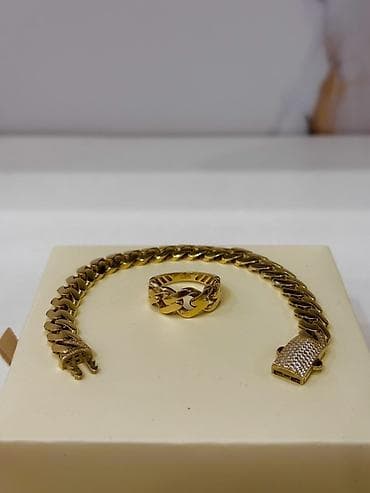 Набор украшений, Проба 585, Новый, Цвет металла: Желтый, Парный набор at lalafo.kg Набор украшений, Проба 585, Новый, Цвет металла: Желтый, Парный набор