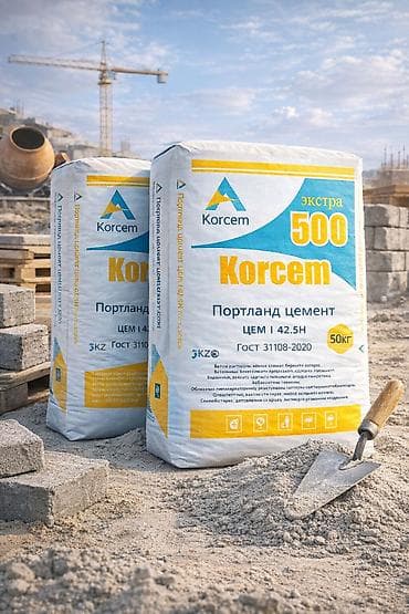 Korcem цемент, M-500, 50 кг/м³, Оптом at lalafo.kg Korcem цемент, M-500, 50 кг/м³, Оптом