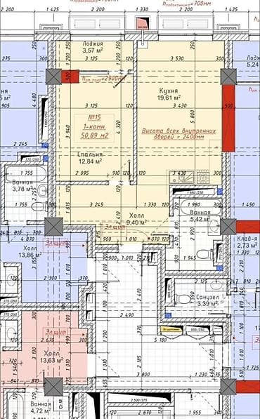 1 комната, 50 м², Элитка, 8 этаж, Готовая ПСО (под самоотделку) at lalafo.kg 1 комната, 50 м², Элитка, 8 этаж, Готовая ПСО (под самоотделку)