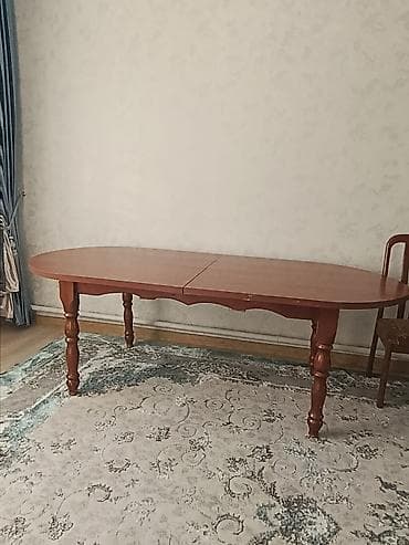 Стол и стул для зала, цвет - Коричневый at lalafo.kg Стол и стул для зала, цвет - Коричневый