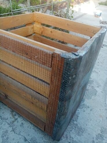 Есмкость для хранения овощей, обита металлической сеткой, дно металл at lalafo.kg Есмкость для хранения овощей, обита металлической сеткой, дно металл