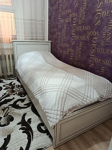 Односпальная кровать, Каркас без матраса, длина - 200 см at lalafo.kg Односпальная кровать, Каркас без матраса, длина - 200 см