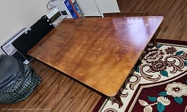 Низкий деревянный стол большого формата. Описание: - Прямоугольная at lalafo.kg Низкий деревянный стол большого формата. Описание: - Прямоугольная