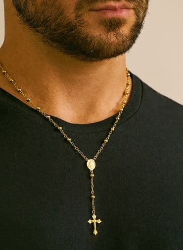 Мужская цепочка, О ожерелье с крестом — стильный и выразительный at lalafo.kg Мужская цепочка, О ожерелье с крестом — стильный и выразительный