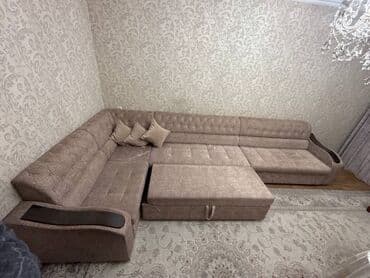 Угловой диван, C подушками, Трехместный at lalafo.kg Угловой диван, C подушками, Трехместный