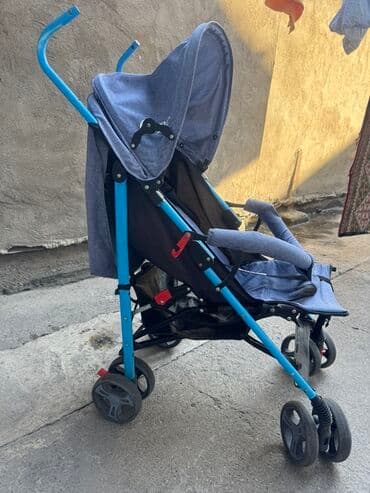 Коляска, цвет - Голубой, Б/у at lalafo.kg Коляска, цвет - Голубой, Б/у