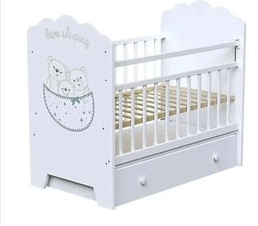 Детская кроватка с маятниковым механизмом и выдвижным ящиком - at lalafo.kg Детская кроватка с маятниковым механизмом и выдвижным ящиком -