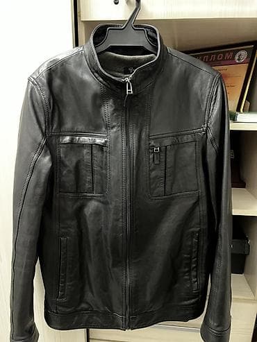 Мужская кожаная куртка, цвет черный. - Материал: натуральная кожа at lalafo.kg Мужская кожаная куртка, цвет черный. - Материал: натуральная кожа