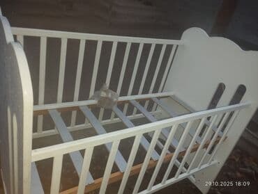 Детская приставная кроватка, Без колесиков, цвет - Белый at lalafo.kg Детская приставная кроватка, Без колесиков, цвет - Белый