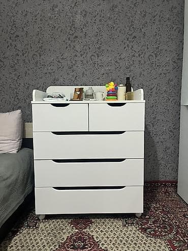 Детский комод, Новый, С пеленальным столиком, цвет - Белый at lalafo.kg Детский комод, Новый, С пеленальным столиком, цвет - Белый