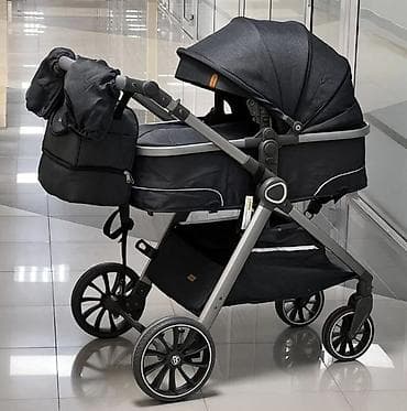 Коляска, Другой бренд, цвет - Черный, Б/у at lalafo.kg Коляска, Другой бренд, цвет - Черный, Б/у