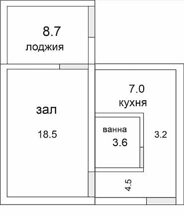 Продается однокомнатная квартира по планировке на фото.35,2м lalafo.kg да Продается однокомнатная квартира по планировке на фото.35,2м