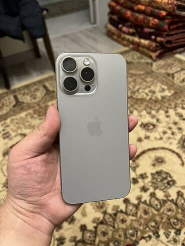 IPhone 15 Pro Max, Б/у, 256 ГБ, Natural Titanium, Зарядное устройство, Коробка, 87 % at lalafo.kg IPhone 15 Pro Max, Б/у, 256 ГБ, Natural Titanium, Зарядное устройство, Коробка, 87 %