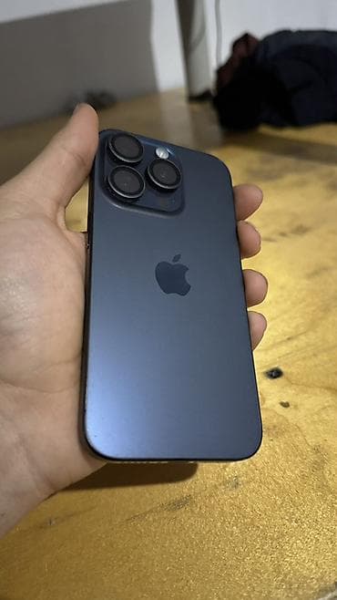 IPhone 15 Pro, Б/у, 256 ГБ, Blue Titanium, Чехол, Кабель, Коробка at lalafo.kg IPhone 15 Pro, Б/у, 256 ГБ, Blue Titanium, Чехол, Кабель, Коробка