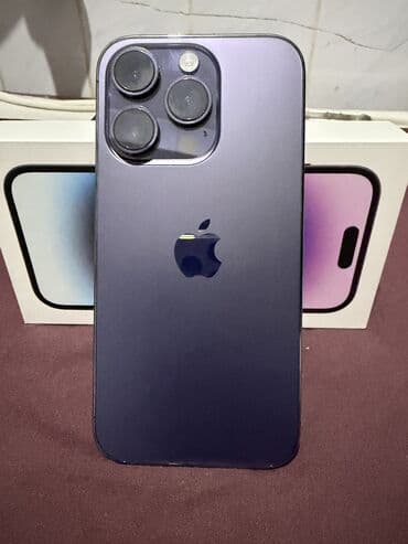 IPhone 14 Pro, Б/у, 128 ГБ, Deep Purple, Защитное стекло, Коробка, 85 % at lalafo.kg IPhone 14 Pro, Б/у, 128 ГБ, Deep Purple, Защитное стекло, Коробка, 85 %