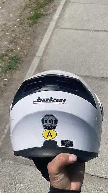 Мотошлем Jiekai JK-902, белый, размер XL - Тип: модульный at lalafo.kg Мотошлем Jiekai JK-902, белый, размер XL - Тип: модульный
