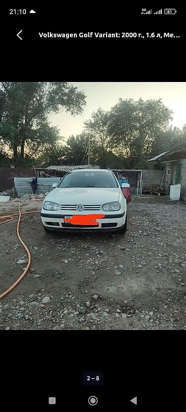 Volkswagen Golf: 2000 г., 1.6 л, Механика, Газ, Универсал at lalafo.kg Volkswagen Golf: 2000 г., 1.6 л, Механика, Газ, Универсал
