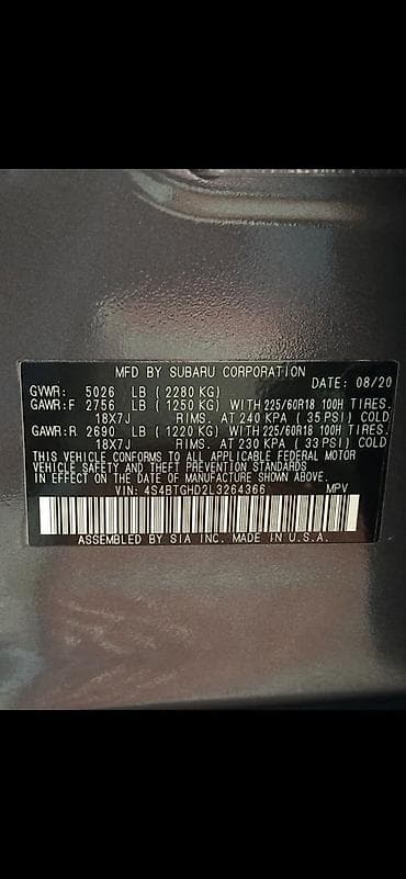 LDV: Subaru Outback: 2020 г., 2.4 л, Автомат, Бензин, Универсал lalafo.kg да — 2 LDV: Subaru Outback: 2020 г., 2.4 л, Автомат, Бензин, Универсал — 2