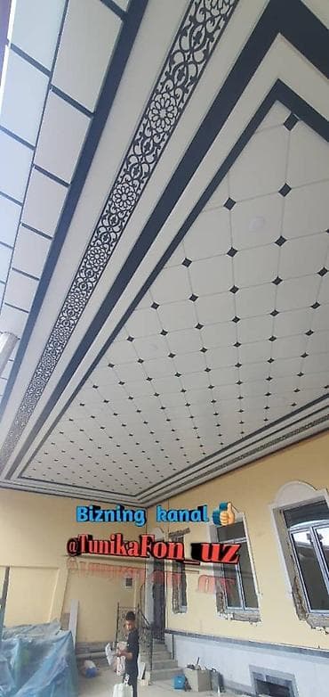 Наружные декоративные потолки из панелей с резными вставками - at lalafo.kg — 1 Наружные декоративные потолки из панелей с резными вставками - — 1