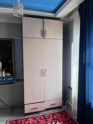 Шифоньер, шкаф для одежды, Прямой, ЛДСП at lalafo.kg Шифоньер, шкаф для одежды, Прямой, ЛДСП