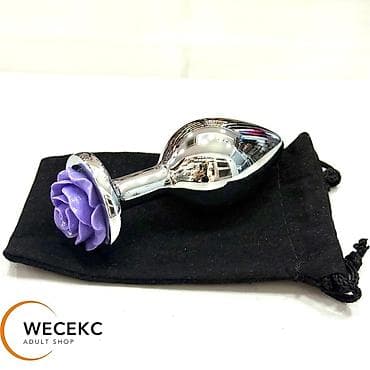 Металлическая анальная пробка с декоративной насадкой-цветком - at lalafo.kg Металлическая анальная пробка с декоративной насадкой-цветком -