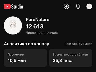 Готовый YouTube‑канал PureNature - Тематика: короткие ролики о самых at lalafo.kg Готовый YouTube‑канал PureNature - Тематика: короткие ролики о самых