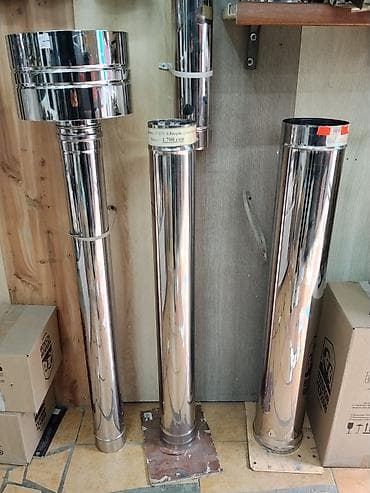 Дымоход для твёрдотопливного котла, Материал: Нержавейка, Конструкция: Другая конструкция, Диаметр: 115 мм at lalafo.kg Дымоход для твёрдотопливного котла, Материал: Нержавейка, Конструкция: Другая конструкция, Диаметр: 115 мм