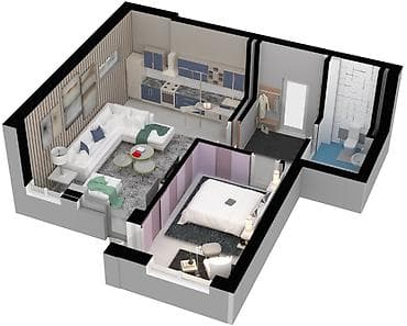 Строится, Элитка, 2 комнаты, 57 м² at lalafo.kg Строится, Элитка, 2 комнаты, 57 м²