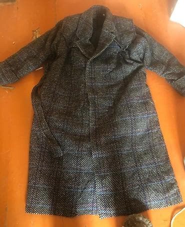 Пальто, Классика, Осень-весна, Твид, С поясом at lalafo.kg Пальто, Классика, Осень-весна, Твид, С поясом