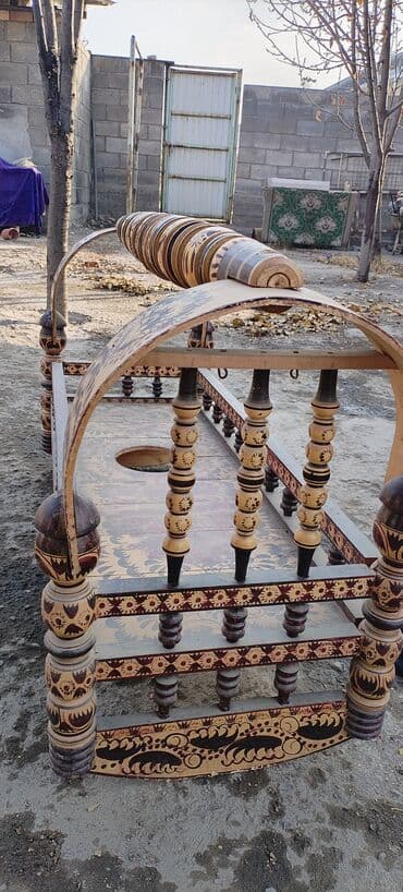 Люлька, Качалка, Дерево, цвет - Коричневый at lalafo.kg Люлька, Качалка, Дерево, цвет - Коричневый