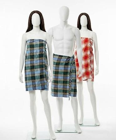 Натуральное полотенце - пештемаль в клетку Традиционный клетчатый узор at lalafo.kg Натуральное полотенце - пештемаль в клетку Традиционный клетчатый узор