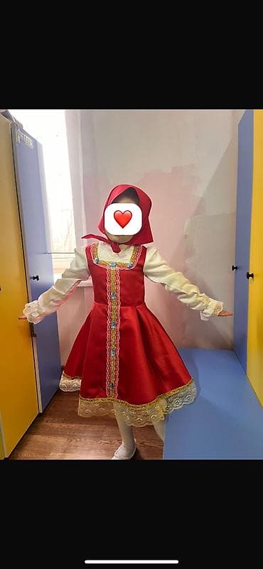 Детский костюм в народном стиле для девочки Форма матрешки. Прокат at lalafo.kg Детский костюм в народном стиле для девочки Форма матрешки. Прокат