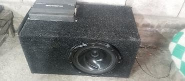 Сабвуфер в корпусе + 4‑канальный усилитель Комплект для автозвука: - at lalafo.kg Сабвуфер в корпусе + 4‑канальный усилитель Комплект для автозвука: -