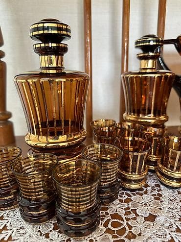 Чешские наборы из богемского стекла для крепких напитков at lalafo.kg Чешские наборы из богемского стекла для крепких напитков