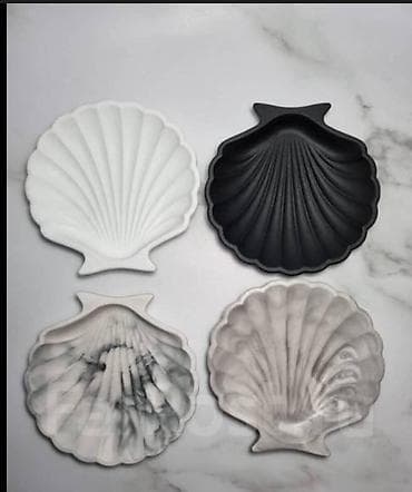 Декоративные тарелочки-подносы в форме ракушки - Набор фигурных at lalafo.kg Декоративные тарелочки-подносы в форме ракушки - Набор фигурных