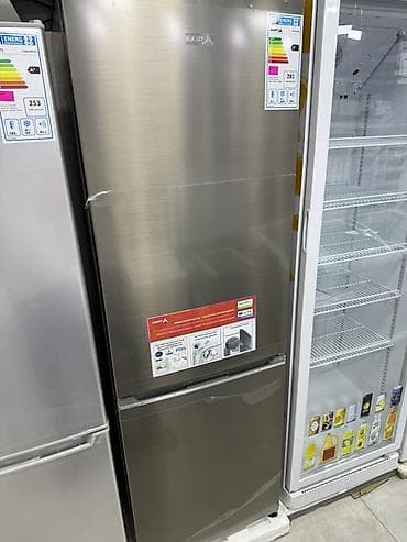 Холодильник двухкамерный с нижней морозильной камерой, нержавеющая at lalafo.kg Холодильник двухкамерный с нижней морозильной камерой, нержавеющая