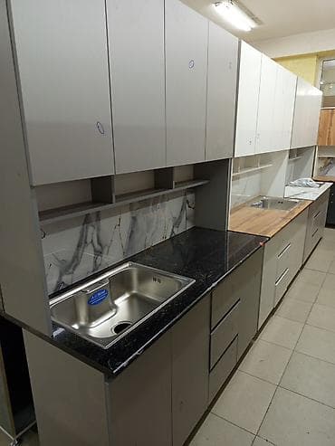 Кухонный гарнитур, цвет - Серый at lalafo.kg Кухонный гарнитур, цвет - Серый