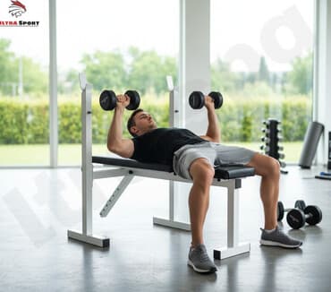 Наклонная скамья со стойкой 🔥 -▫️качественная полимерная закаленная at lalafo.kg Наклонная скамья со стойкой 🔥 -▫️качественная полимерная закаленная