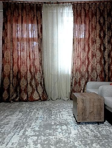 Комплект штор, Жаккард, Готовое изделие, Новый, Для зала at lalafo.kg Комплект штор, Жаккард, Готовое изделие, Новый, Для зала