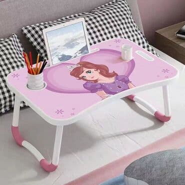 Складной стол для ноутбука, цвет - Розовый at lalafo.kg Складной стол для ноутбука, цвет - Розовый