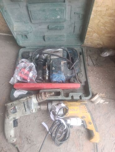 Набор электроинструмента в чемодане + отдельные дрели/перфоратор at lalafo.kg Набор электроинструмента в чемодане + отдельные дрели/перфоратор