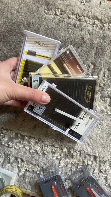 + патчи + ресницы + пинцеты + готовые пучки + кристалл для клея at lalafo.kg + патчи + ресницы + пинцеты + готовые пучки + кристалл для клея