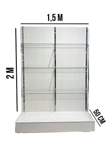 Стеллаж-витрина со стеклянными полками - Габариты: ширина 1,5 м at lalafo.kg Стеллаж-витрина со стеклянными полками - Габариты: ширина 1,5 м