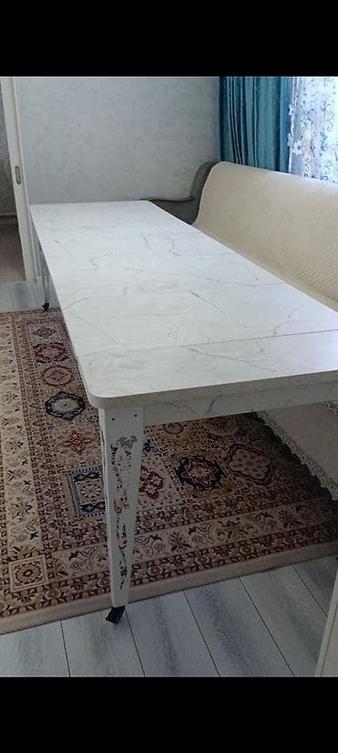 Стол трансформер Для кухни, Раскладной стол, Длина, см: 3.4.5 МЕТ см, цвет - Белый at lalafo.kg Стол трансформер Для кухни, Раскладной стол, Длина, см: 3.4.5 МЕТ см, цвет - Белый