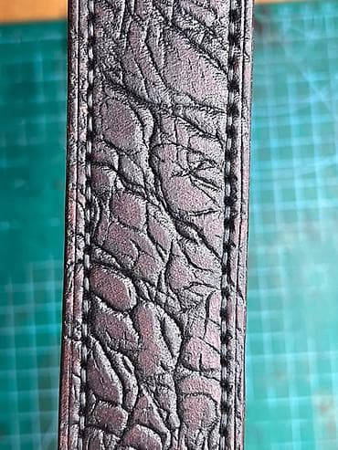 Haima: Ремень из натуральной кожи с выраженной фактурой - Материал: плотная lalafo.kg да — 2 Haima: Ремень из натуральной кожи с выраженной фактурой - Материал: плотная — 2